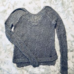 Abercrombie Gray open weave sweater